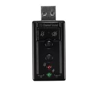 Enwye Adaptateur Audio stéréo USB 2.0 Virtual7.1 canaux Carte Son Externe avec Ports Audio et Microphone 3,5 mm, amplificateur Interne et Commandes de Volume.