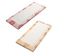 Enwye Bloc-notes Magnétique Pour Listes De Courses, 2 Pièces, Pour Réfrigérateur, Avec 100 Feuilles Détachables, Motif Fruits, Dos Aimanté