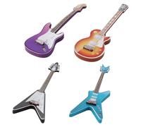 Enwye Guitare Miniature, Basse Miniature, 4 pièces, échelle 1:12, Mini Instrument de Musique, Guitare Basse, modèle en Bois, Ornements pour Mini Salle de Musique