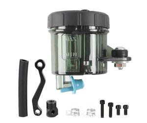 Enwye Kit d'adaptateur de support de réservoir d'huile rond pour maître-cylindre à poussée directe pour moto, noir