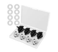 Enwye Kit de 16 vis pour visière de casque de moto, fixations universelles pour casque de motocross avec rondelle, vis de rechange pour visière de casque, accessoires de football et de hockey