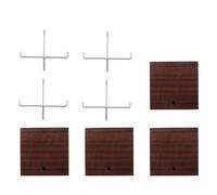 Enwye Lot De 4 Présentoirs De Pierres Réglables Avec Base En Bois, Supports En Métal Et Cristal Pour Collection De Pierres Et Minéraux, Chevalet D'exposition Argenté