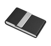 Enwye Porte-Cartes De Visite Magnétique Professionnel en Cuir PU, Fin Et en Acier Inoxydable, Unisexe, Organiseur De Voyage pour Le Travail Et Le Bureau.