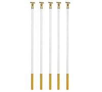 ENWYTE Balustres d'escalier Kit poteaux rampe d'escalier en métal empêcher les chutes lofts hôtels villas escaliers de bureau remodelage rampe d'escalier, broches de rampe décoratives(White,5PCS)