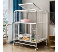 ENWYTE Cage Pour Chat Maison Pour Chat Bac À Litière Pour Chat Enclos Pour Animaux De Compagnie Avec Portes Avant Échelles De Rampe Plates-formes De Repos Plateau De Lits Cage Hamac Pour(78X55X85cm,Wh