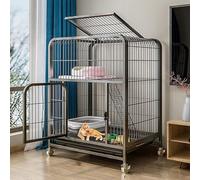 ENWYTE Cage Pour Chat Maison Pour Chat Bac À Litière Pour Chat Enclos Pour Animaux De Compagnie Avec Portes Avant Échelles De Rampe Plates-formes De Repos Plateau De Lits Cage Hamac Pour(78X55X100cm,B