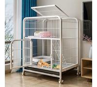 ENWYTE Cage Pour Chat Maison Pour Chat Bac À Litière Pour Chat Enclos Pour Animaux De Compagnie Avec Portes Avant Échelles De Rampe Plates-formes De Repos Plateau De Lits Cage Hamac Pour(78X55X100cm,W