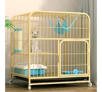 ENWYTE Cage Pour Chat Maison Pour Chat Bac À Litière Pour Chat Enclos Pour Animaux De Compagnie Avec Portes Avant Échelles De Rampe Plates-formes De Repos Plateau De Lits Cage Hamac Pour(70X55X75cm,Ye