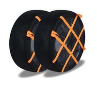 ENWYTE Chaussettes à neige Chaînes d'hiver voiture Installation facile Légères et silencieuses Faibles vibrations les routes enneigées et verglacées en hiver(145/80R13)