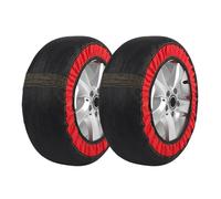 ENWYTE Chaussettes de neige épaisses lot de 2 chaînes à neige en fibre de polyester housses de pneus avec sangles élastiques installation facile universelles voitures SUV pick-ups(235/50R19)