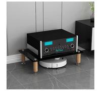 ENWYTE HiFi Rack Supports HiFi Support de Tourne-Disque à 2/3/4 Niveaux Support HiFi Étagère de Rangement multimédia avec Pieds Absorbant Les Chocs équipement d'imprimante(Black,H14cm)