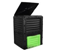 ENWYTE Seau à Compost Composteur de Jardin 300 L Convertisseur de déchets Grande capacité Composteur en Plastique Ventilation Assemblage Facile Respectueux Sol Fertile Recyclage Stockage(Green)