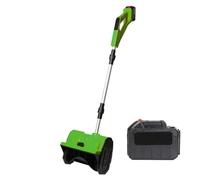 ENWYTE Souffleuse à Neige électrique Pliable sans Fil portée de Projection de 8 m Largeur de 28 cm Hauteur de 14 cm Direction réglable souffleuse à Neige portative légère(Green,96VH)