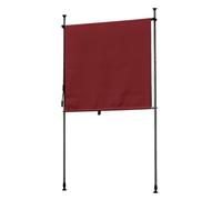 ENWYTE Store Enrouleur Extérieur Auvent Enroulable Vertical Écran de Confidentialité Pare-Soleil Rétractable Manuellement Protection UV Isolation Thermique Blocage de la Lumière(Wine Red,100x270cm)