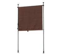 ENWYTE Store Enrouleur Extérieur Auvent Enroulable Vertical Écran de Confidentialité Pare-Soleil Rétractable Manuellement Protection UV Isolation Thermique Blocage de la Lumière(Brown,300 * 270CM)
