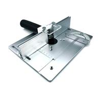 ENWYTE Table de toupie en alliage d'aluminium avec guide d'onglet outil auxiliaire de gravure de panneau transparent fraiseuse de menuiserie machine de coupe de panneau rabattable(Silver)