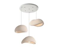 ENXING Lampe suspendue beige de style Wabi Sabi E27 3 lumières