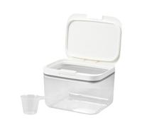 EnxJire Boîte rangement capsules lessive Conteneur à linge 2,8/4,5/5,5 L, boîte de rangement for dosettes lessive for lave-vaisselle, avec verre doseur for la maison(4.5L)