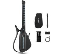 Enya CYBER-G Guitare-Smart Sans Cordes - Innovante Travel Guitar portable & Silent E-Guitar avec touches LED, Drum & Bass, centaines de sons, haut-parleur intégré pour apprentissage rapide