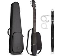Enya Nexg - Guitare électrique acoustique de base, haut-parleur stéréo intégré, en fibre de carbone, de 50 W pour adultes, avec sangle, câble de recharge USB et housse (Noir)