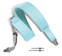 enya Sangle Magnétique pour Guitare, Basse et Ukulélé - Libération Rapide Réglable d'une Seule Main avec Texture Semblable au Cuir (Bleu)