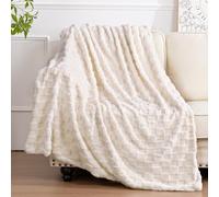 Enyhom Plaid Canape Grande Taille Polaire, 228 x 228 cm Plaid Polaire Fausse Fourrure Chaud Sherpa Couverture Polaire Epaisse Matrimoniale, Super Doux Double Réversible Couverture Lit Hiver Cocooning