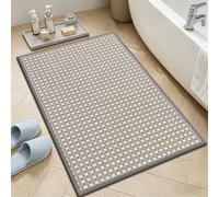 Enyhom Tapis de Bain Antiderapant Dos Caoutchouc, 43x76cm Petit Tapis de Douche Super Absorbant Séchage Rapide, Doux et Lavable en Machine, Tapis Salle de Bain pour Douche, Cuisine, Entree