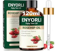 ENYORLI Huile de Rose Musquée 120ml - Pressée à Froid - Pour Peaux Maturess et Sèches - Améliore l'Éclat et la Souplesse de la Peau - Huile de Soin Naturelle Polyvalente