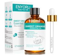 ENYORLI Huile Essentielle d’Orange Douce 100 ml Coffret Grand Format Parfum Agrumé et Chaleureux Pour Diffusion, Massage Dilué et Ambiance Maison Usage Externe