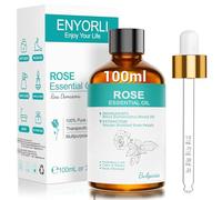 ENYORLI Huile Essentielle de Rose 100ml,Naturelle - Parfum Floral et Raffiné,Idéale pour Diffuseur, Massage, Bain ou Ambiance Relaxante,Usage Externe Uniquement