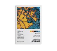 ENZEES Poster sur toile « The Strokes Is This It 17 » - Décoration pour chambre à coucher, bureau, chambre - Cadeau sans cadre - 60 x 90 cm