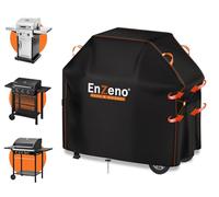 Enzeno Housse de barbecue résistante aux intempéries - 120 x 60 x 120 cm - Pour barbecue à gaz - Anti-poussière - Pour Weber, Brinkmann, Char Broil - Noir