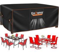 Enzeno Housse Salon de Jardin Exterieur Avec évent,420D Oxford Tissu Housse Table de Jardin,Bâche de Protection pour Chaise Meubles Étanche Imperméable, Résistance au Vent, Anti-UV (150x90x74cm）