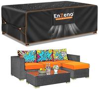 Enzeno Housse Salon de Jardin Exterieur,Housse Table de Jardin Imperméable,420D Tissu Oxford Housses pour Mobilier de Jardin,Bache Protection pour Meubles avec évent（242x182x100cm）
