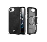 Spigen Enzo Aramid - Coque de protection pour téléphone portable - compatibilité avec MagSafe - polyuréthanne thermoplastique (TPU), fibre aramide - noir mat - pour Apple iPhone 16e Noir G