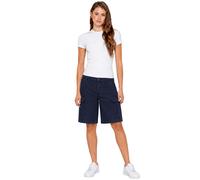 Enzo Bermuda Cargo Femme Taille Mi-Haute Coupe Régulière Jean Noir