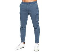 Pantalon Cargo Enzo Pour Homme Coton Élasthanne Cuff Droit Mi-Large