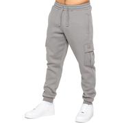 Enzo Mens Cargo Joggers Resserré Pantalons Gym Coupe Standard de Jogging Polaire