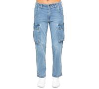 Enzo Femmes Pantalon Cargo Jeans Jambe Droite Coton Extensible Combat