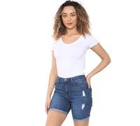 Enzo Femmes Short Déchiré Jeans Coton Extensible Été Plage Chaud Pantalon UK