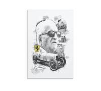 Enzo Ferrari Formula Legend Affiche vintage sur toile pour décoration de maison, chambre à coucher, salon 30 x 45 cm