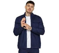 Enzo Hommes Cargo Veste Décontracté Fermeture Éclair Imperméable Poly Classique