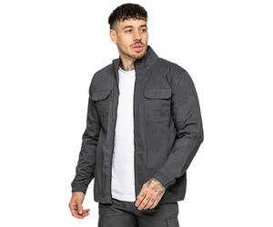 Enzo Hommes Cargo Veste Décontracté Fermeture Éclair Imperméable Poly Classique