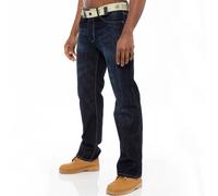 Enzo Hommes Jeans Jambe Droite Ceinture Coupe Standard Pantalon Tout Tailles