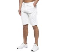 Enzo Hommes Short Chino Coton Coupe Standard Demi Pantalon Décontracté Plage Été