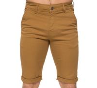 Enzo Hommes Short Chino Coton Slim Extensible Décontracté Plage Été Demi Pants
