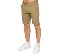 Enzo Hommes Short Chino Décontracté Coton Été Slim Extensible Demi Pantalon