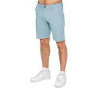 Enzo Hommes Short Chino Décontracté Coton Été Slim Extensible Demi Pantalon