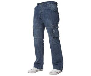 Enzo Jeans Cargo Combat Homme