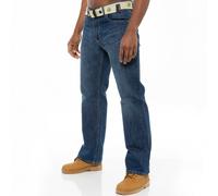 Enzo Jeans Droit Denim Ceinture Coupe Regular Homme Tailles UK